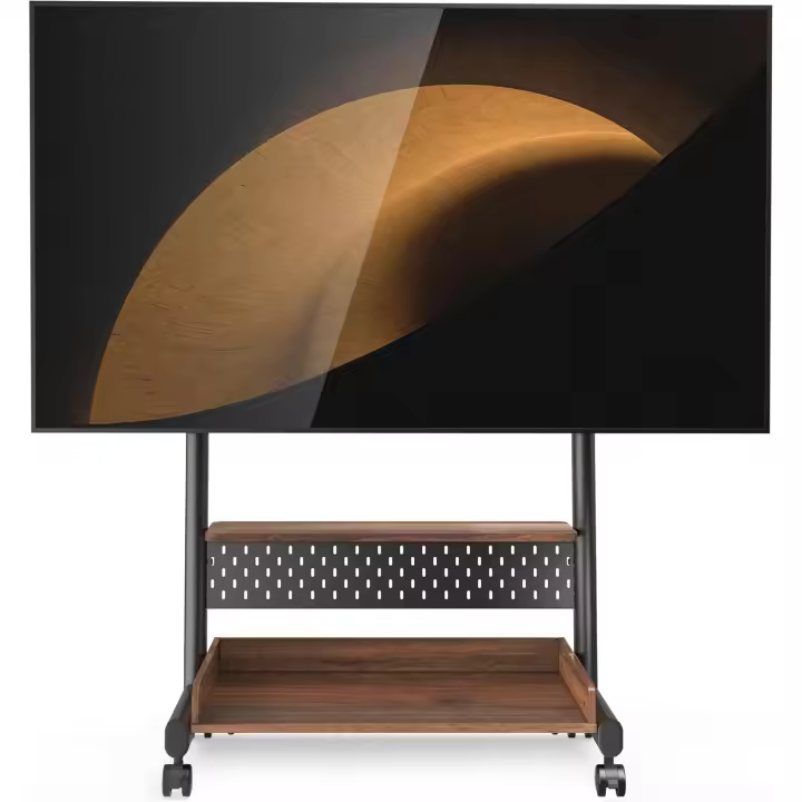 Soporte TV de Ruedas 40 a 85 Pulgadas MAX 600x400mm Estructura de 2 Tubos Base de Madera - 1
