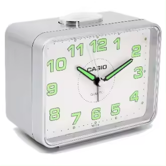 Casio Tq-218-8ef Despertador Analógico Para Unisex Color Plateado - 1