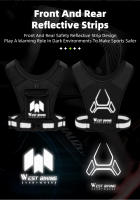 WEST BIKING-chaleco reflectante para ciclismo, ultraligero, transpirable, para correr, cinturón ajustable, pesca, deporte, Fitness, accesorios de ciclismo - details 8