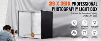 SucceBuy Caja de luz para estudio fotográfico de 39" x 39", tienda de campaña profesional de 5600K, 210 luces LED, 5 fondos, tela de luz suave - details 0