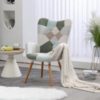 Reposabrazos y Patas de Madera, Tela, para Dormitorio Comedor, Gris - details 4