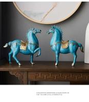 Escultura de caballo, accesorios para el hogar, decoración de sala de estar de estilo chino, estatua Dengshui, decoración de oficina, regalos de inauguración de la casa - details 7