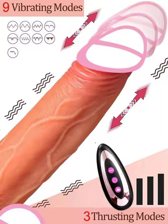 Leten Vibrador Telescópico Realista Pelota de 7/8 pulgadas con Estimulador Anal Grande para Mujeres - 1