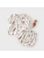 Traje de niñas bebé verano traje de gasa fina princesa bud pantalones traje ropa de bebé niña tesoro verano - details 4