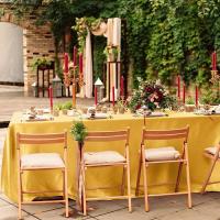 Mantel de satén verde, cubierta de mesa sólida para banquete de boda, restaurante, fiesta, comedor r - details 36