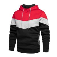 Sudadera con capucha de retales para hombre, ropa informal holgada de lana, ropa de calle cálida, moda masculina, prendas de vestir deportivas de otoño e invierno - details 18