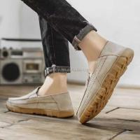 Zapatos casuales cómodos de cuero de lujo ligeros para hombres OEM, hechos en China - details 8