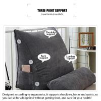 Cojín Triangular para cama, silla Lumbar para cabecera, respaldo, almohada perezosa para oficina, lectura, sala de estar, decoración del hogar - details 8