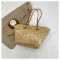 Bolso de Mano de Paja Tejido a Mano Bolso de Playa de Hombro para Vacaciones de Gran Capacidad - details 29