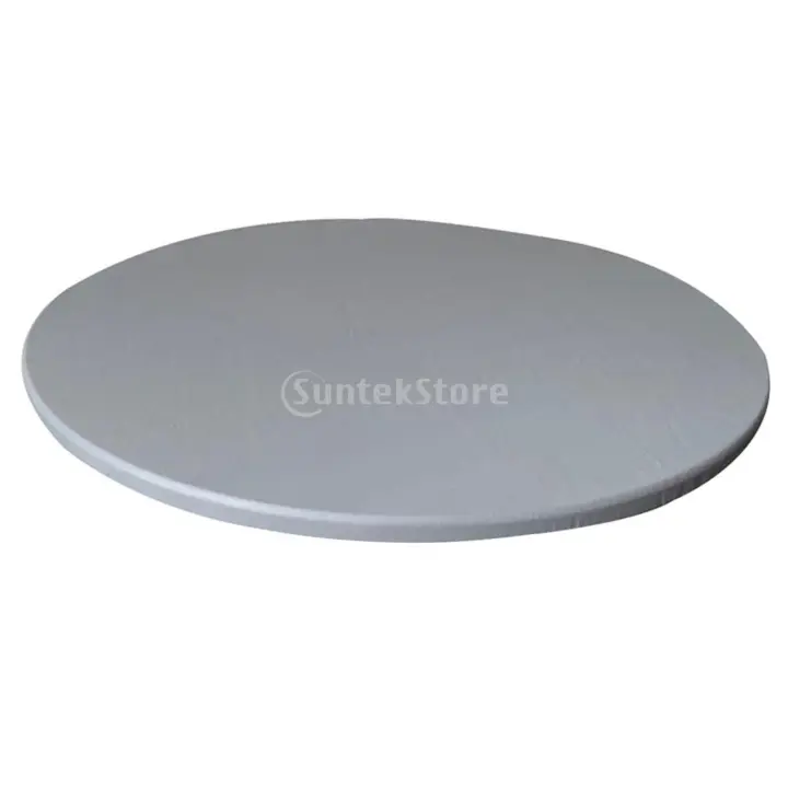Mantel redondo antideslizante impermeable, cubierta de mesa, 120cm, gris - 1
