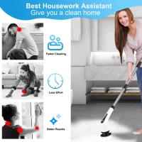 Cepillo limpieza hogar,Fregadora Giratoria Eléctrico con 8 Cabezas de Cepillos Reemplazables,Mopa Fregadora para Bañera y Azulejo - details 5