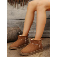 Botas de nieve de lana de oveja auténtica para hombres y mujeres, zapatos cálidos con plataforma Bo Cut, botas cortas de cuero para invierno, nuevas en 2023 - details 16