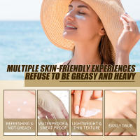 Protector solar en relieve Protector solar Probióticos de arroz Protector solar orgánico facial SPF 50+PA++++ Defensa hidratante UV para todo tipo de piel - details 3