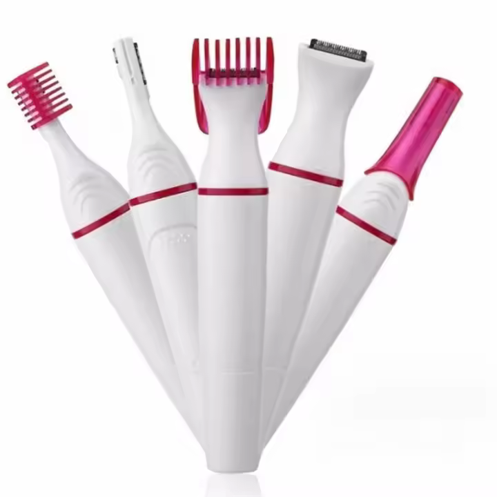 Epilador Eléctrico Multifuncional 5 En 1 Para Mujeres Cepillo De Barba Trimmer De Piel Facial Peluca De Bikini Y Piernas Subarmpa Recargable Hasta 60 Minutos - 1