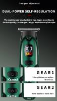 Kemei-cortadora de pelo eléctrica potente para hombres, Kit de aseo corporal para cabeza calva, recargable, inalámbrica - details 5