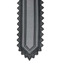 Una mesa gótica de la serie de decoración de Halloween cubierta con un mantel ENCE negro vintage - details 2