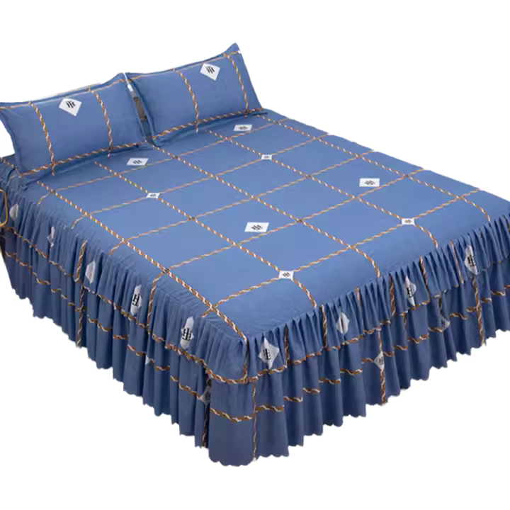 Funda de cama de una sola pieza, Sábana de viento de princesa, gorro de cama no encoge, doble simple - 1