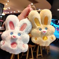 Lindo muñeco conejo llavero peluche juguete adornos coche llavero colgante regalo - details 4