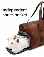 Bolsa de lona para gimnasio y Yoga para hombre, para acampar al aire libre, senderismo, escalada, bolsa de viaje de PU, bolsas deportivas grandes para Fitness con paquete de zapatos, almacenamiento de fin de semana - details 10