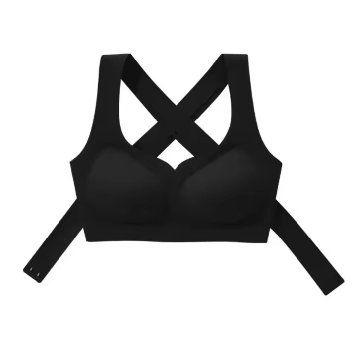 Sujetadores sin costuras 2 en 1 para mujer, Corrector de postura de espalda, ropa interior inalámbrica ajustable, Bralette de realce de copa fina con espalda cruzada - 1