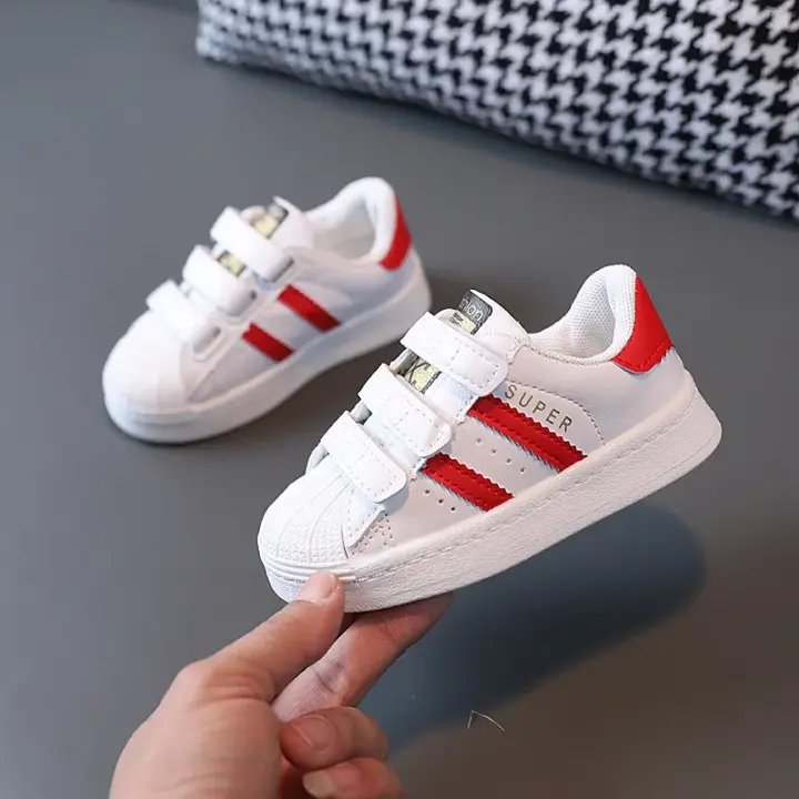 Calzado deportivo antideslizante blanco, calzado casual para niño y niña. - 1
