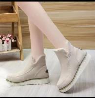 Botas de plataforma de nieve sin cordones, zapatos de algodón para mujer, pantalón corto informal cálido de invierno, nuevos botines para mujer - details 4