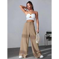 Nuevo vestido clásico para mujer, cómodo, pierna recta, cintura alta, pantalones cálidos sólidos para mujer - details 1