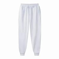 Pantalones de chándal sueltos para mujer y hombre, corredores con cintura elástica, pantalones deportivos informales de hip-hop, blanco, beige, ros - details 16