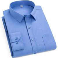 Nuevo bolsillo de negocios de manga larga de moda informal suave a rayas, camisa de oficina, ropa de hombre 4xl 5xl - details 11