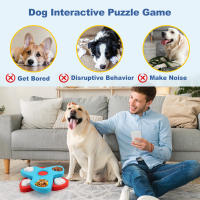 Juguete de rompecabezas de 2 capas giratorias para perros, alimentador lento interactivo para aumentar la comida de los perros, juguetes para el bienestar Mental, entrenamiento IQ - details 4