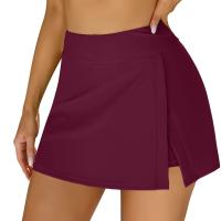 Pantalones cortos de natación de doble capa de cintura alta para mujer, falda de natación dividida, pantalones cortos de yoga - details 5
