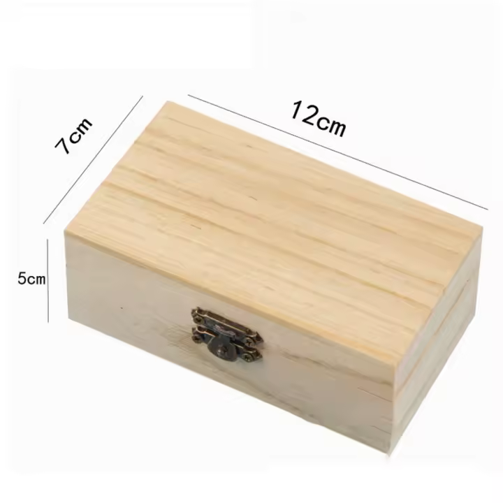 Caja de Madera de Alta Calidad S/M/L con Tapa Artesanal y Encaje Cuadrado para Decoración del Hogar y Almacenamiento de Suministros - 1