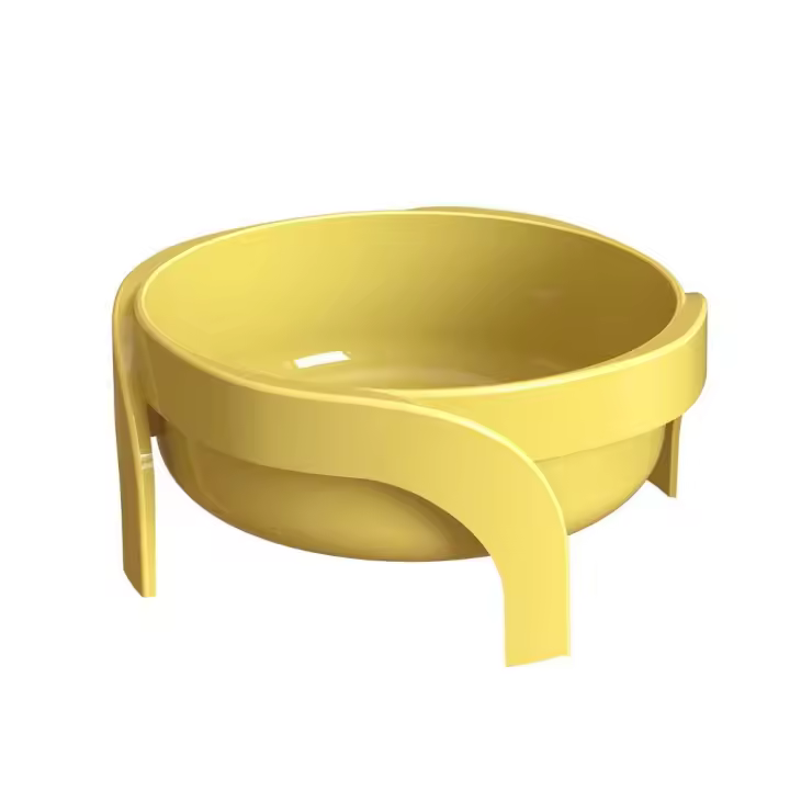 Con soporte elevado antivuelco caderas cuencos elevados para perros protección del cuello Color caramelo cuenco de comida para gatos gatito - 1