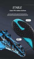 Nuevos zapatos de hombre de alta calidad con cordones de fútbol transpirables, suelas de clavos y diseño de equipos deportivos cruzados para jóvenes. - details 8