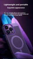 Funda de teléfono Magsafe de lujo fresca A prueba de golpes magnético con disipación de calor de malla para iPhone 16, 15, 14, 13, 12, 11 Pro Max Plus - details 5