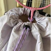 Mochila de almacenamiento para raqueta deportiva con dibujos de cachorros, bolso de hombro ligero de nailon para Fitness, bolsa de Fitness con cordón para tenis de gran capacidad - details 5