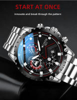 Reloj de cuarzo resistente al agua, reloj de moda luminoso original de acero inoxidable que no se decolora para hombres - details 1