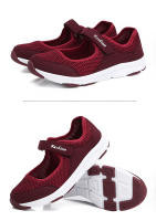 Zapatos informales de verano para mujer, zapatillas portátiles suaves, zapatos para caminar, suelas planas para mujer, zapatos blancos transpirables sin cordones - details 22