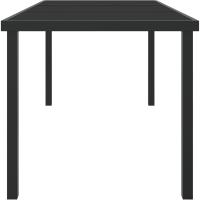 Mesa de Jardín Negra 160x80x73 cm Vidrio Templado - details 6
