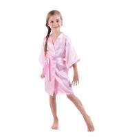 Verano casa simple casual camisón delgada chica V-cuello medio y largo cardigan albornoz pijamas de los niños falda fresca y cómoda - details 13