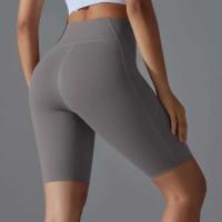Bolsillos de yoga Secado rápido Correr Ciclismo activo Entrenamiento Gimnasio Pantalones cortos Fiess Cintura alta - details 20