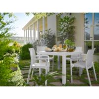 Pack x4 Silla jardín para Interior y Exterior con reposabrazos Ideal para Jardines y terrazas, apilable, Resina con Acabado de ratán Plano, Color Grafito - details 9