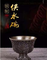 Cuatro cuartos de agua lisos de cobre puro y ocho tazas sagradas, decoraciones, tecnología de filigrana de Nepal, productos Xizang - details 0