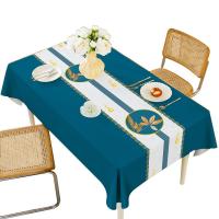Mantel de Mesa de Lujo de Alta Gama para el Hogar Impermeable PVC, Resistente al Aceite, Rectangular, Venta al por Mayor - details 0