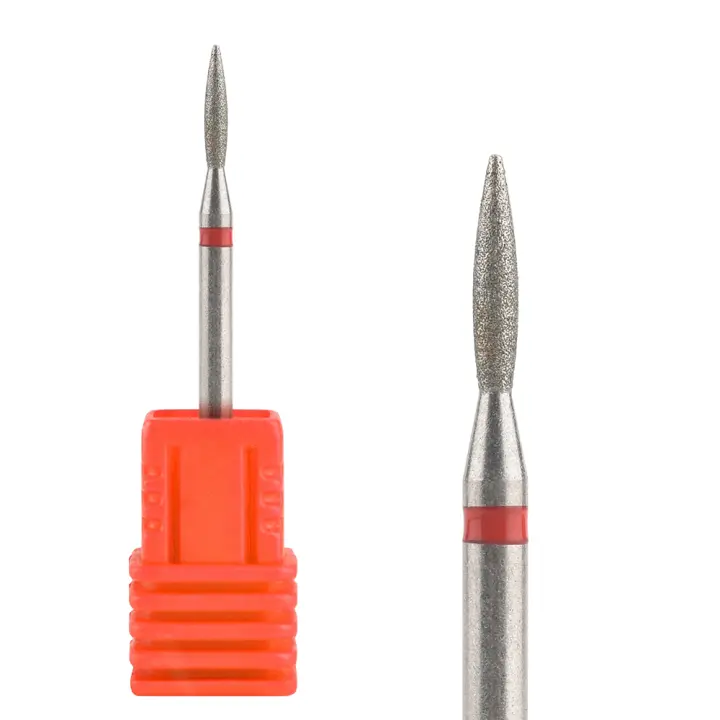 Brocas eléctricas para manicura, fresa para uñas, cortador de cutículas de diamante, broca de llama, brocas de limpieza - 1