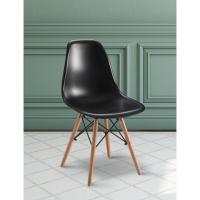 Conjunto de 4 Sillas Sencillas Estilo Nórdico Patas de Madera (Negro Blanco) - details 9