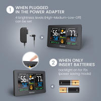Estación de Tiempo Inalámbrica Q3 Control de Alarma de Sensor Interior y Exterior Horómetro Digital - details 5