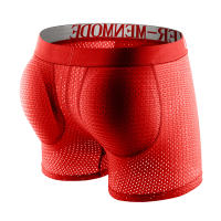 Hombres sexys ropa interior acolchada malla boxeador glúteos levantador agrandar glúteos empuje hacia arriba almohadilla calzoncillos pene bolsa bragas - details 13