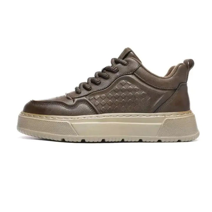 Nuevo 1 par de zapatos deportivos y casuales de temporada con diseño moderno, zapatos con alzas para hombre a bajo precio - 1