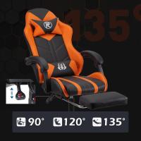 Silla Gaming Silla de Oficina Silla Giratoria Silla de Ordenador Silla de Tareas Silla de Escritorio Silla Ergonómica Silla de Carreras Silla de Cuero Silla PC Gaming (Rojo, con reposapiés) - details 21